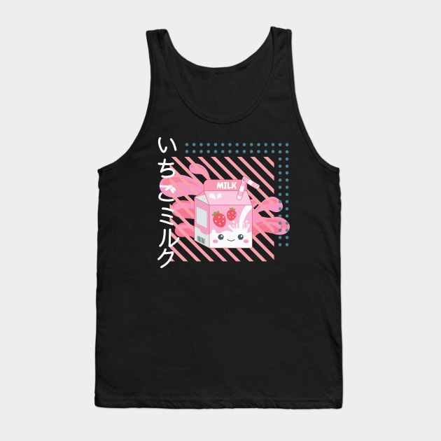 Kawaii Strawberry Milk Tank Top by AKawaiiPastels